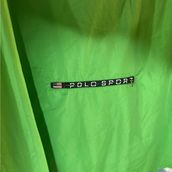 Vintage Polo Sport Green Windbreaker Jacket - Picture 7 of 10
